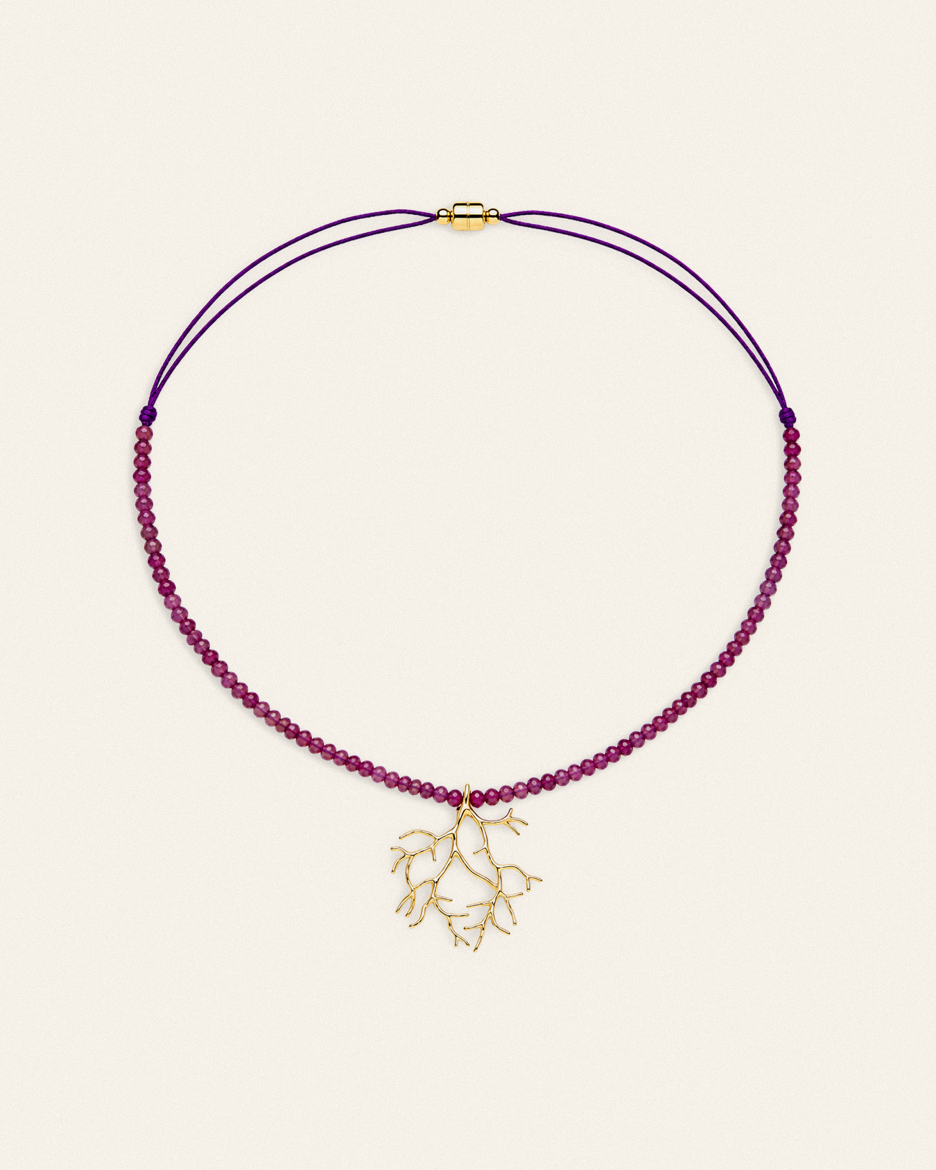 Coru – collier, rubis