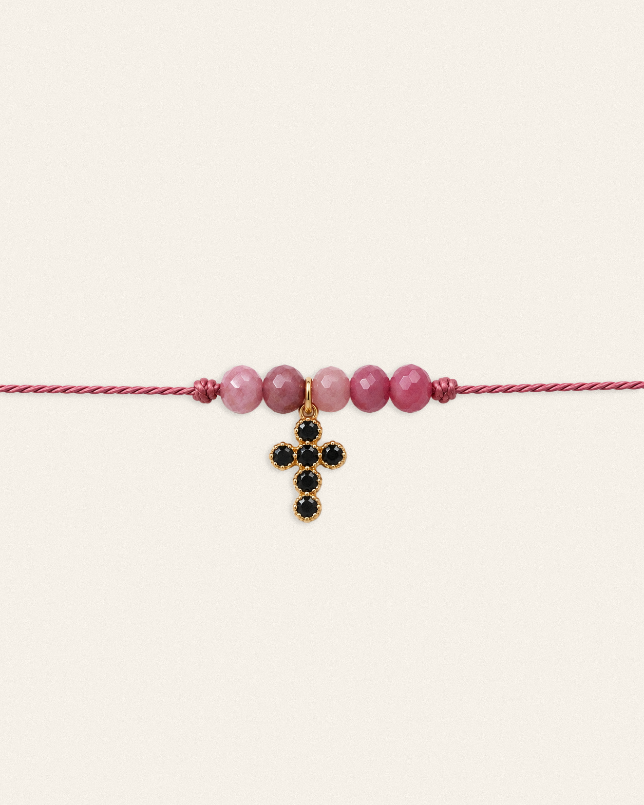 Gabriel – bracelet, noir rose
