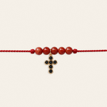 Gabriel – bracelet, noir rouge