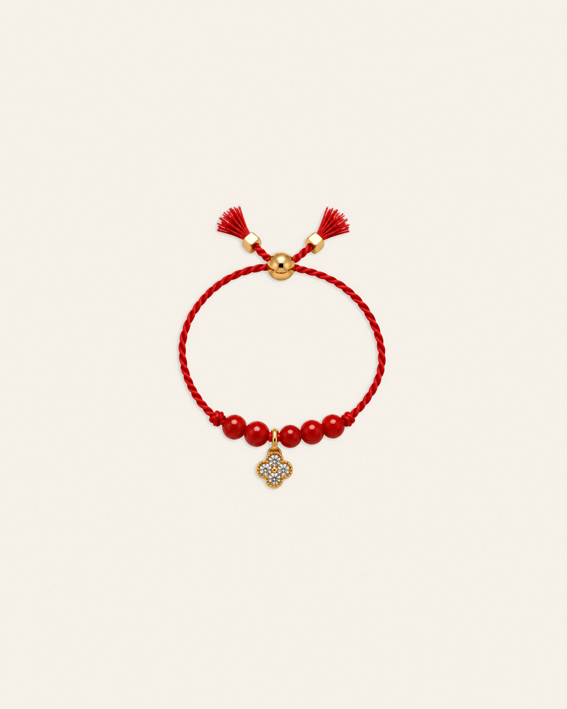 Hariel – bague, blanc rouge