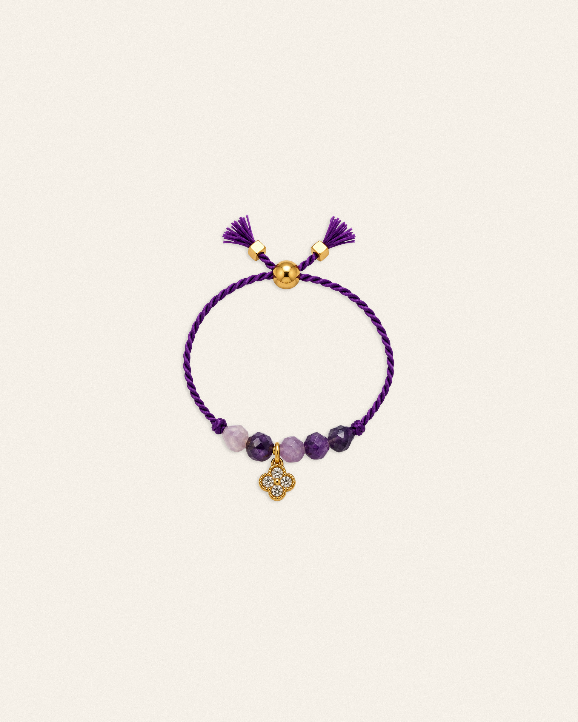 Hariel – bague, blanc violet