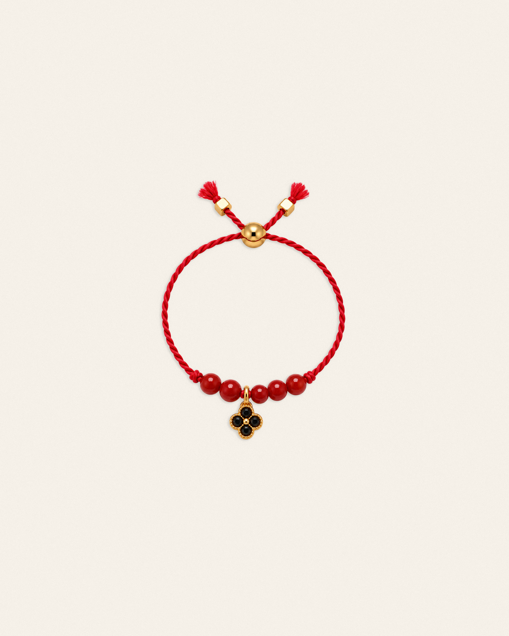 Hariel – bague, noir rouge